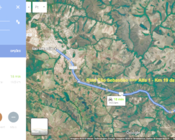 1 - Rota de São Sebastião-DF até a entrada da fazenda do Sr. Guedes no KM-19 da BR251-DF